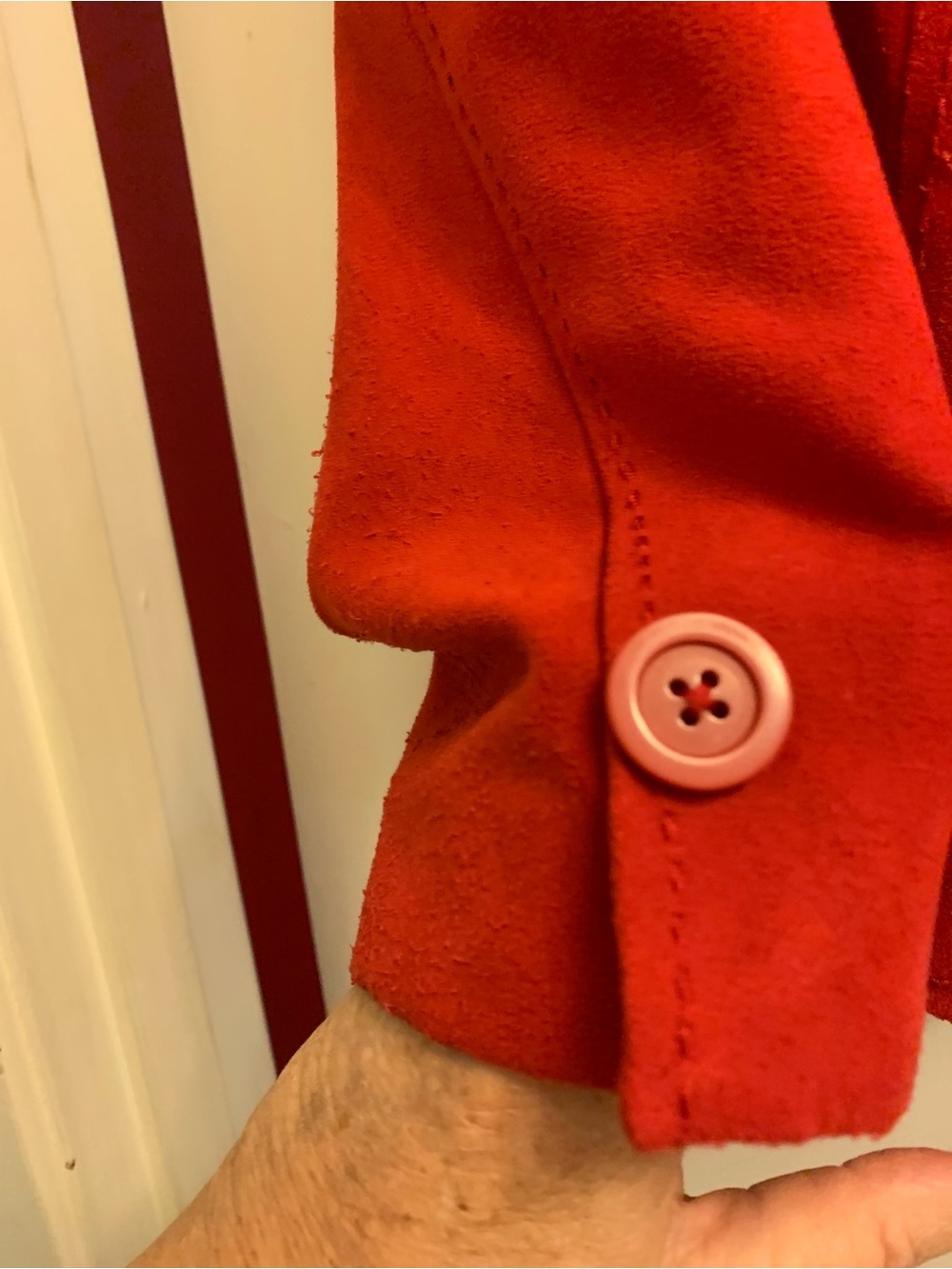 Studio Works Red Suede Tailored Blazer - Picture 4 of 8